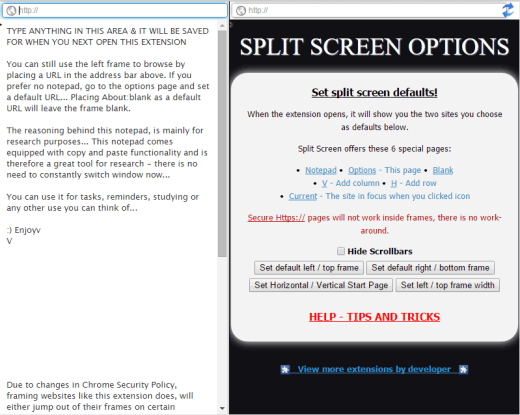 notepad and settings opened in columns