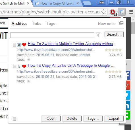 page archiver extensions chrome 1