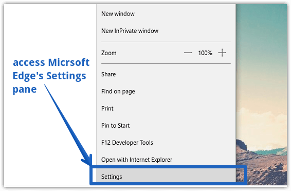 reading view settings access