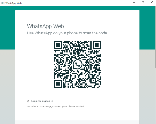 scan QR code using WhatsApp on your phone