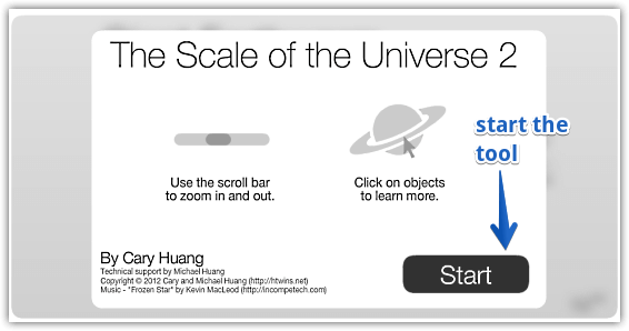 the scale of the universe homepage