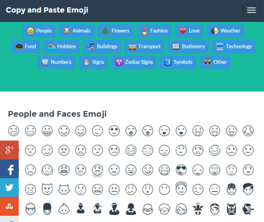 Copy and Paste Emoji- homepage