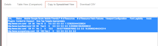 Copy to Spreadsheet