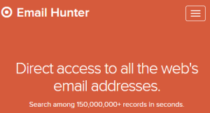 Email Hunter- find email addresses from different websites