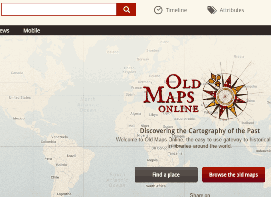 Find a place or Browse the old maps
