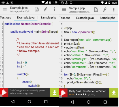 Highlighted Syntax