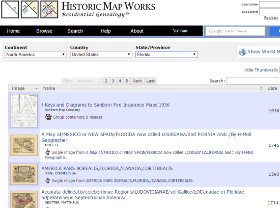Historic Map Works- homepage