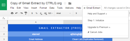 Initialize Gmail Export