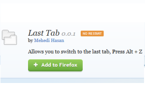 Last Tab Firefox add-on