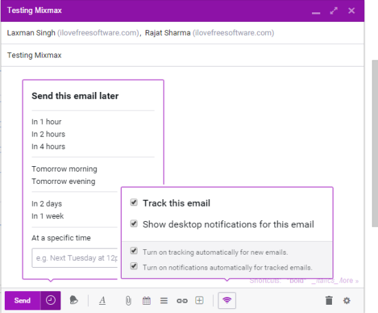 Mixmax- free email tracking and scheduling