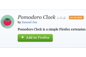 Pomodoro Clock Firefox add-on