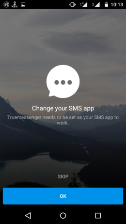 Set Trumessenger as Default SMS App