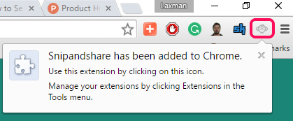 Snipandshare extension icon