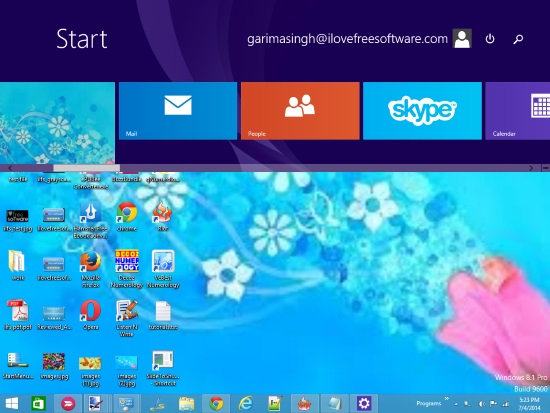 Start Menu Modifier-Start Screen on Desktop Top
