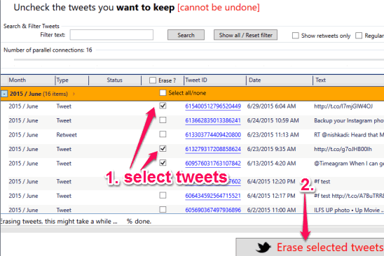 Twitter Archive Eraser- bulk delete old tweets