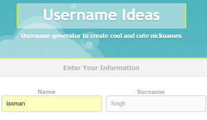 Username Ideas- free random username generator website