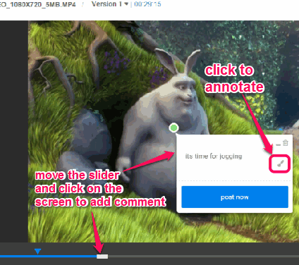 add comments and annotations on video