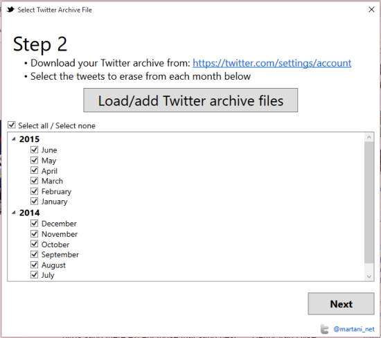 add your Twitter archive