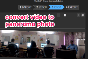 convert a video to Panorama photo