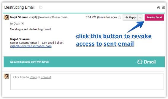 dmail revoke access