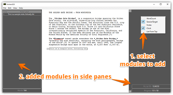 immersed modules