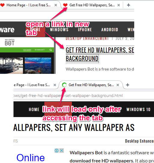 install this add-on to load a link only after accessing that particular tab