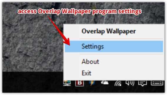 overlap wallpaper program settings