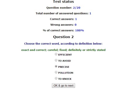 online vocabulary test