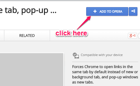 use ADD TO OPERA button