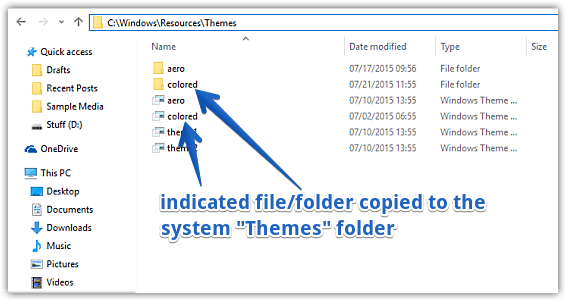 windows 10 copy theme to folder