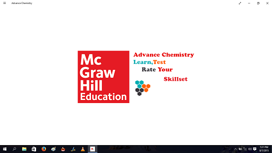 Advance Chemistry Main Screen