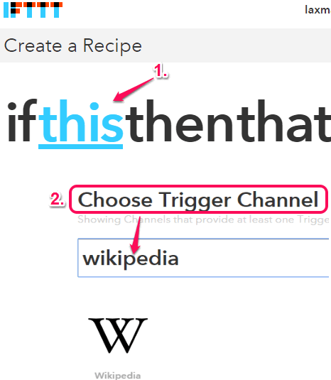 Choose Trigger Channel