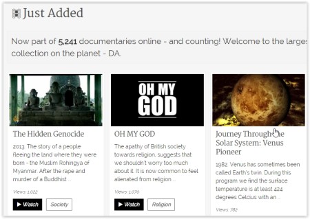 free documentaries online