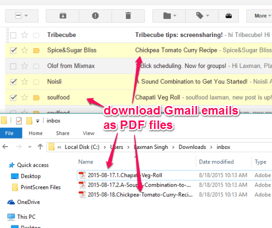 Duffel- free Chrome plugin to download Gmail emails as PDFs