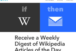 IFTTT recipe to receive a weekly digest of Wikipedia's Article of the Day