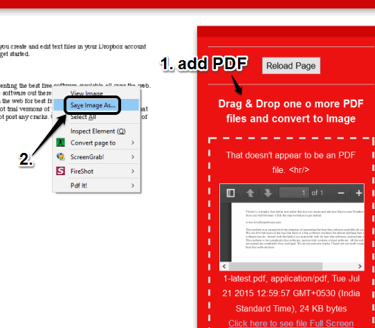 PDF to Images Converter homepage