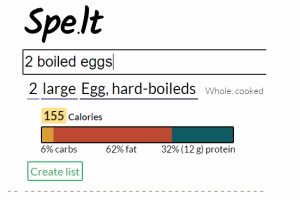 Spelt- get nutritional information for food items