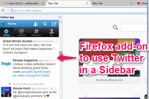 Twitter Sidebar- Firefox add-on to use Twitter in sidebar