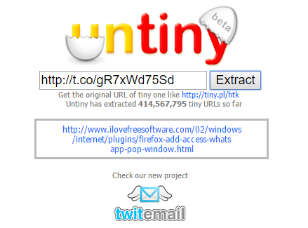 Untiny- homepage