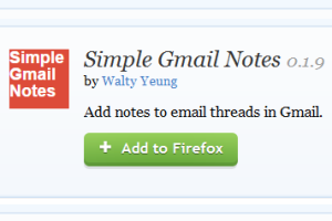 add notes to any Gmail email using Firefox add-on