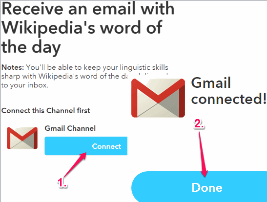 connect your Gmail with IFTTT