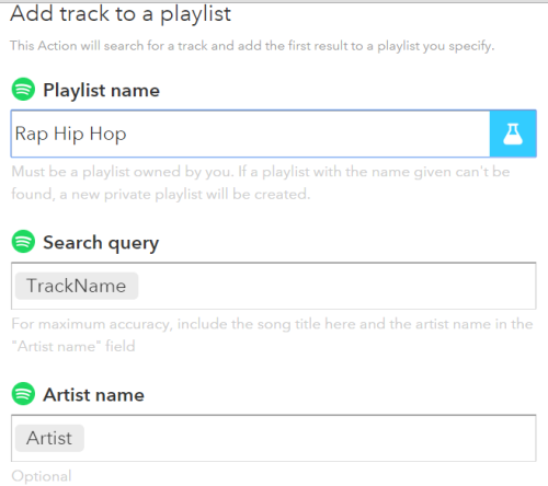 enter your Spotify Playlist name