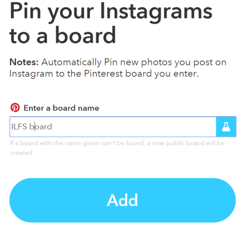 enter your public Pinterest board