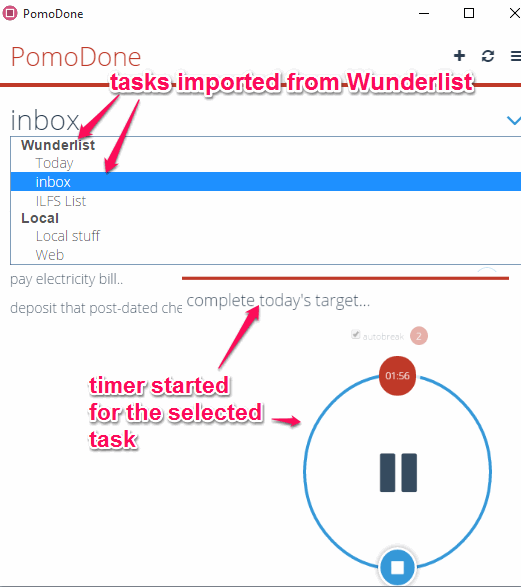 free Pomodoro timer with task management services integration