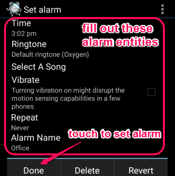 how to set alarm