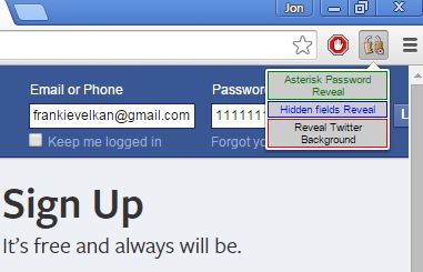 password revealer extensions chrome 1