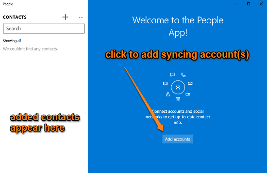 people app add accounts