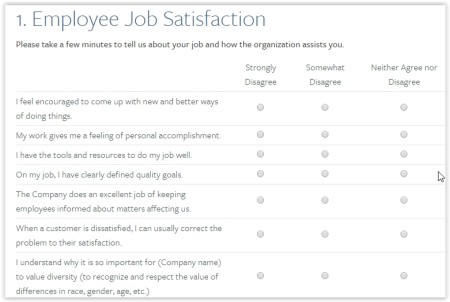 employee satisfaction surveys