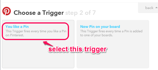 select You like a Pin channel