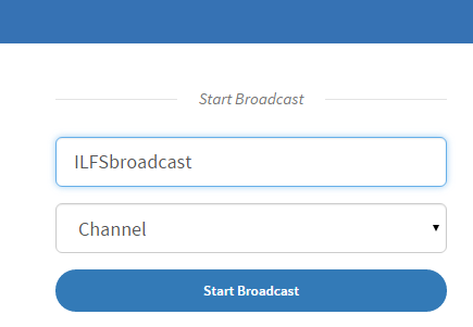 select a broadcast name and category